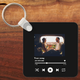 写真カスタム鍵付きソングQRコードパーソナライズされた キーホルダー
