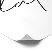 写真カスタム除モダン外パーティー保存日 ポスター (角)