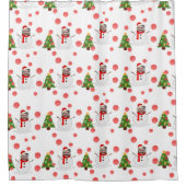 写真カスタム雪だるま シャワーカーテン (正面)