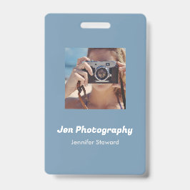 写真カスタム青の写真家 バッジ