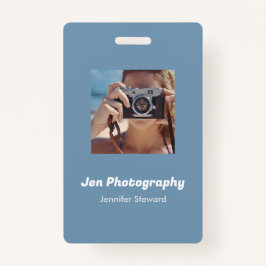 写真カスタム青の写真家 バッジ