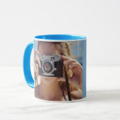写真カスタム青の写真家 マグカップ (正面左)