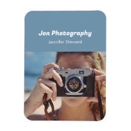 写真カスタム青の写真家 マグネット