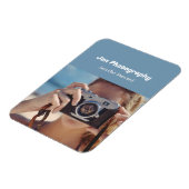 写真カスタム青の写真家 マグネット (左側)