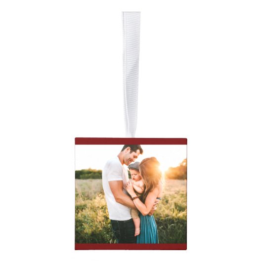 写真カスタム飾りの家族 キューブオーナメント (右)