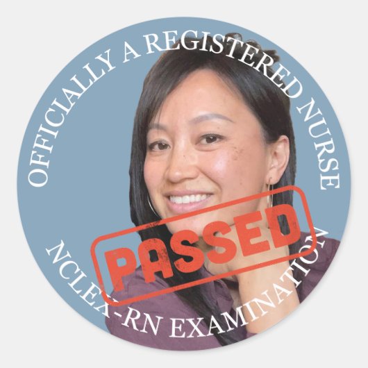 写真カスタム3インチ大型ナースシール ラウンドシール (正面)