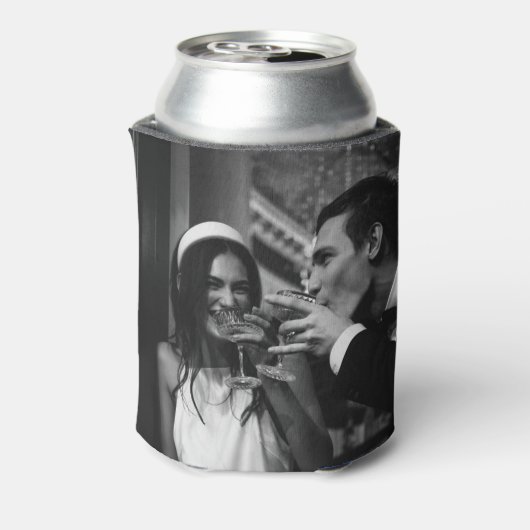 写真カスタム、おもしろいファクトミニマル結婚リスト 缶クーラー (缶裏面)