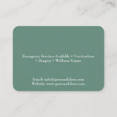 写真カスタム、ロゴ付き獣医名刺 名刺 (裏面)