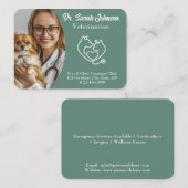 写真カスタム、ロゴ付き獣医名刺 名刺 (正面/裏面)