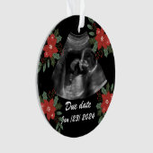 写真カスタム、超音波超音波超音波超音波画像クリスマス オーナメント (正面)