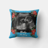 写真カスタム、超音波超音波超音波超音波画像クリスマス クッション (裏面)