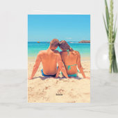 写真カスタムHappy Anniversary Cardあなたの写真 箔グリーティングカード (裏面)