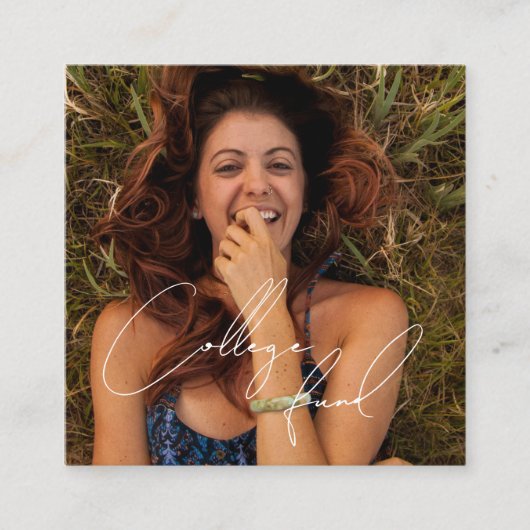 写真カスタムqrコード大学卒業基金 エンクロージャーカード (正面)