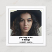 写真カスタムQR スクエア名刺 (正面)