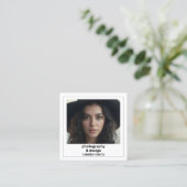 写真カスタムQR スクエア名刺 (スタンド正面)