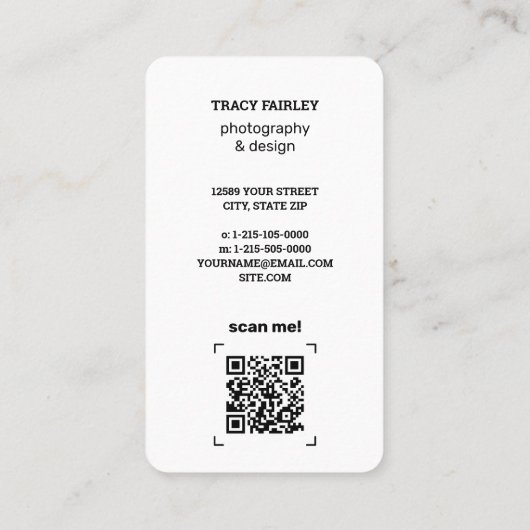 写真カスタムQR 名刺 (裏面)