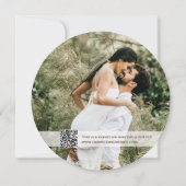 写真カスタムRSVP付き結婚ウッドツリ素朴ー 招待状 (裏面)