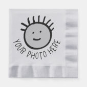 写真カスタムSILV.ランチョン紙ナプキンテンプレート 縁ありランチョンナプキン (正面)