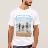 写真カスタムTシャツギフト(文字名あり) Tシャツ (正面)