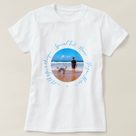 写真カスタムTシャツギフト(文字名あり) Tシャツ (デザイン正面)