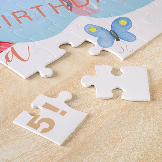 写真カスタムunicorn女の子の誕生日の記念ギフト ジグソーパズル (側面)