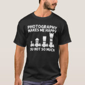 写真カッコいいアート女子男性へ写真家Vi Tシャツ (正面)