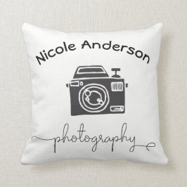 写真カメラのロモダンゴミニマルグラフィック クッション