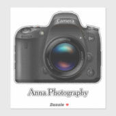 写真カメラデザイン輪郭シール シール (シート)