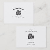 写真カメラモダンロミニマルゴ 名刺 (正面/裏面)