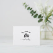 写真カメラモダンロミニマルゴ 名刺 (スタンド正面)