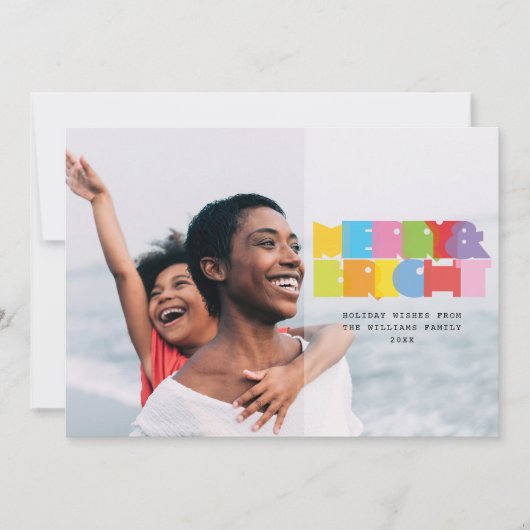 写真カラフルと明メリーるいクリスマス シーズンカード (正面)