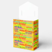 写真カラフルカスタムと名前のハッピーバースデー フェイバーボックス (オープン)
