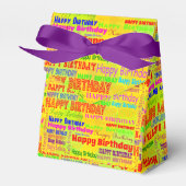 写真カラフルカスタムと名前のハッピーバースデー フェイバーボックス (正面サイド)