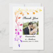 写真カラフルサンキューカードのフローラつる植物 サンキューカード (正面)