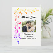 写真カラフルサンキューカードのフローラつる植物 サンキューカード (スタンド正面)