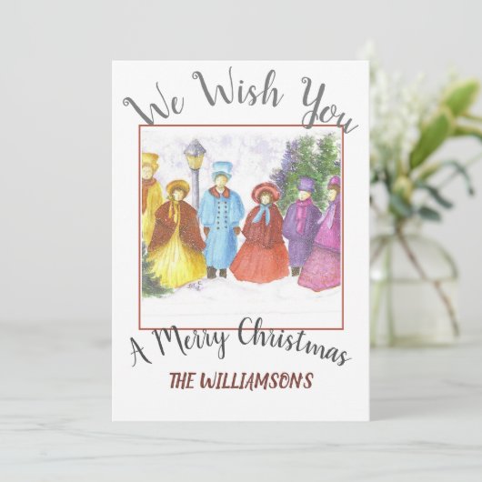 写真カラフル付きクリスマス・カロラーズ シーズンカード (スタンド正面)