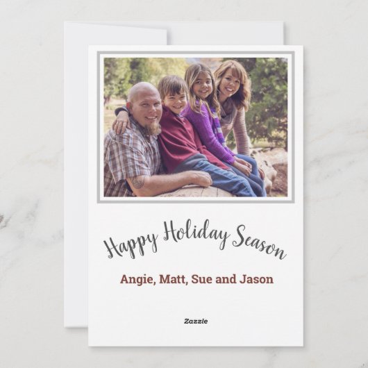 写真カラフル付きクリスマス・カロラーズ シーズンカード (裏面)