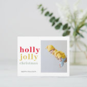 写真カラフル付きホリすてきークリスマス ポストカード (スタンド正面)