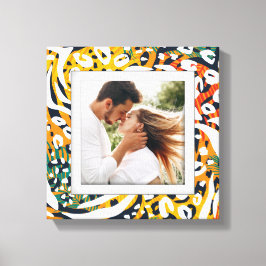 写真カラフル動物模様 キャンバスプリント