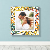 写真カラフル動物模様 キャンバスプリント (インサイチュ (ウッドフロア))