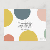 写真カラフル応援 |ハッピーホリデー ポストカード (裏面)