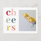 写真カラフル応援 |ハッピーホリデー ポストカード (正面)