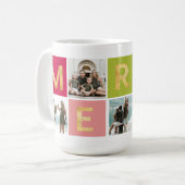 写真カラフル数々のメリー休日フォトマグカップ コーヒーマグカップ (正面左)