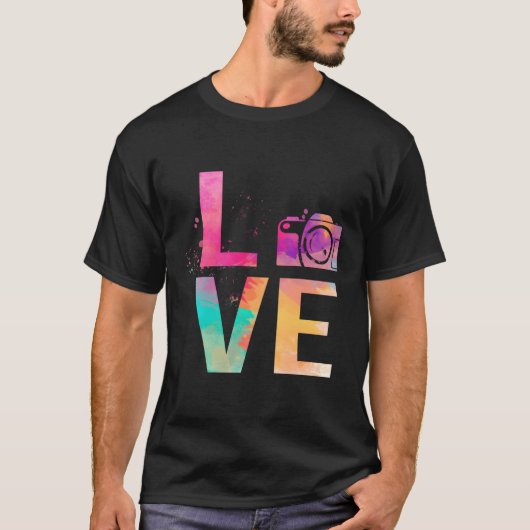 写真カラフル母の写真 Tシャツ (正面)