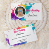 写真カラフル顔画家 名刺