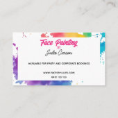 写真カラフル顔画家 名刺 (裏面)