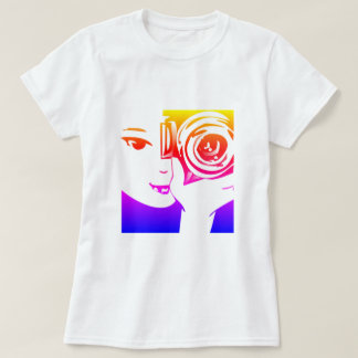 写真カラフルTシャツ Tシャツ