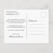 写真カレエレガントンダー金ゴールド結婚式の日付の保存 案内ポストカード (裏面)