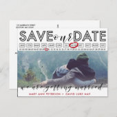 写真カレンダー付きの写真ポストカードを保存 案内ポストカード (正面/裏面)