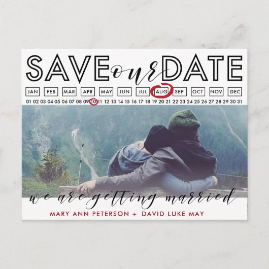 写真カレンダー付きの写真ポストカードを保存 案内ポストカード (正面)